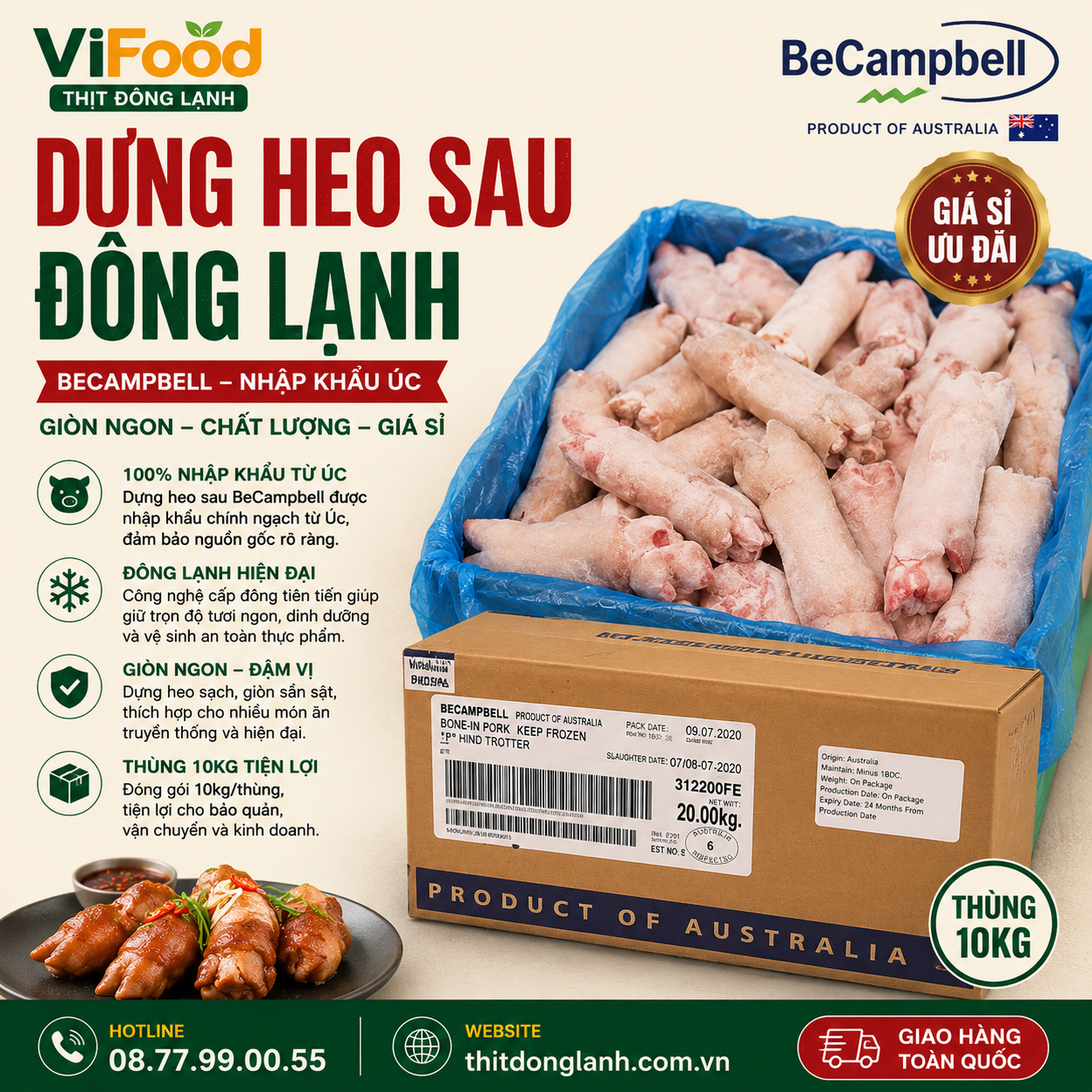 Dựng Heo Sau BeCambell Giá Sỉ